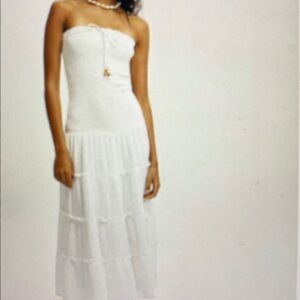 Cotton On Jet Set Sleeveless Tube Maxi Dress in White
